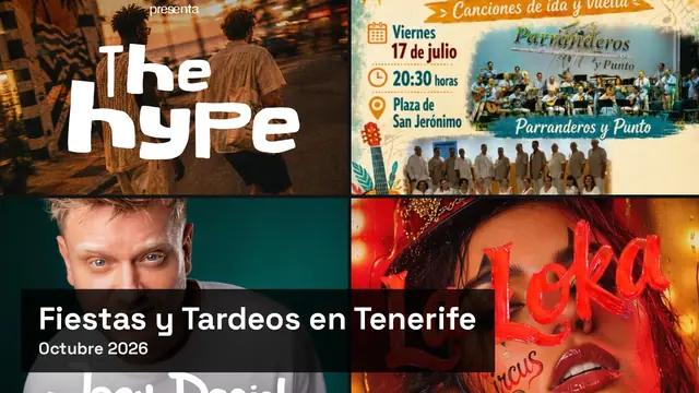 Tardeos y festivales en Arona y Santa Cruz este verano 2026