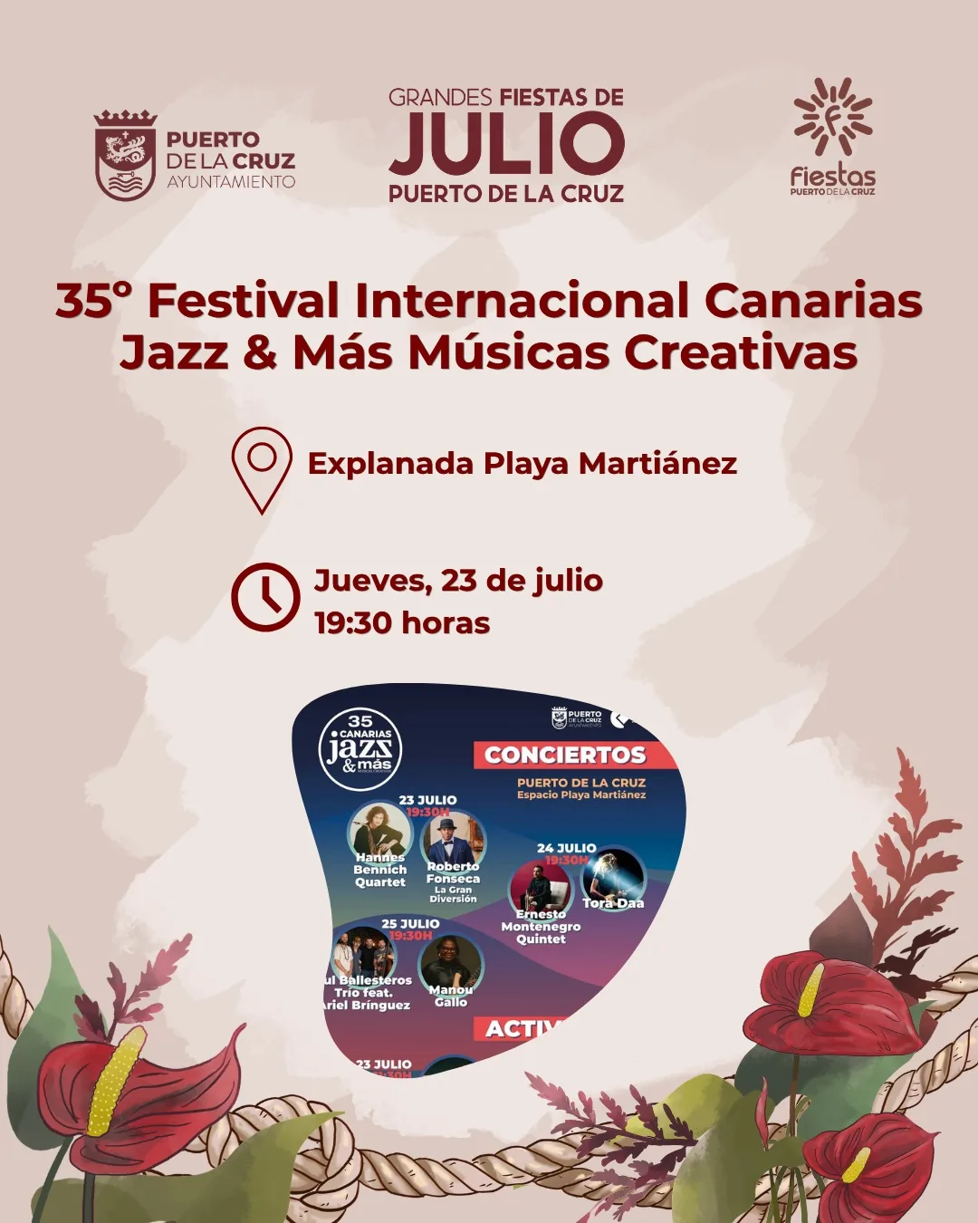35th International Canarias Jazz & Más Músicas Creativas — Music in Puerto de la Cruz, Tenerife