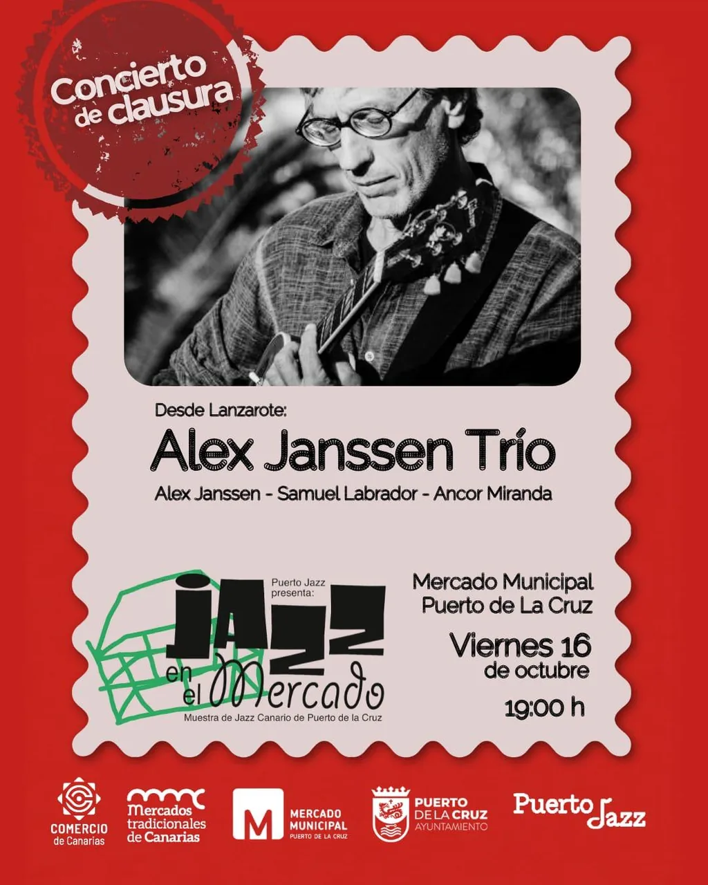 Alex Janssen Trío clausura Jazz en el Mercado — Música en Puerto de la Cruz, Tenerife