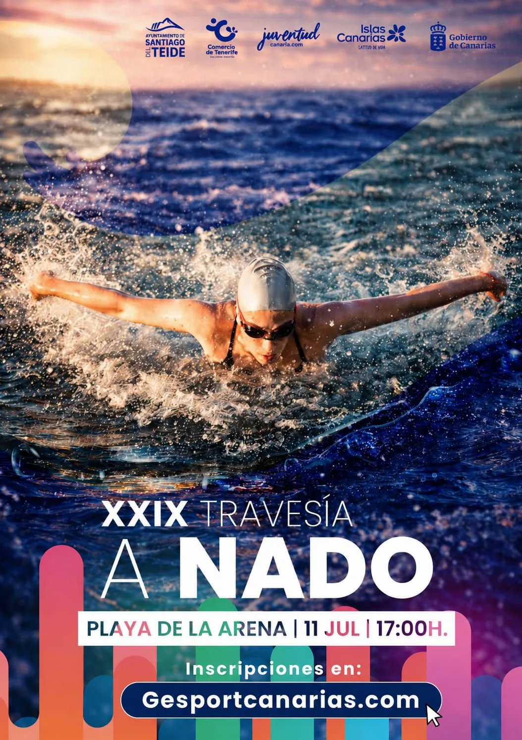 Apertura de Inscripciones XIX Edición Travesía a Nado Playa de La Arena-Playa de Puerto de Santiago — Deportes y Aventura en Santiago del Teide, Tenerife
