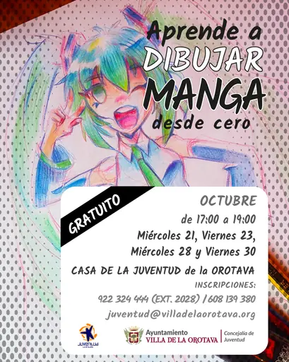 Aprende a dibujar manga desde cero — Talleres y Formación en La Orotava, Tenerife