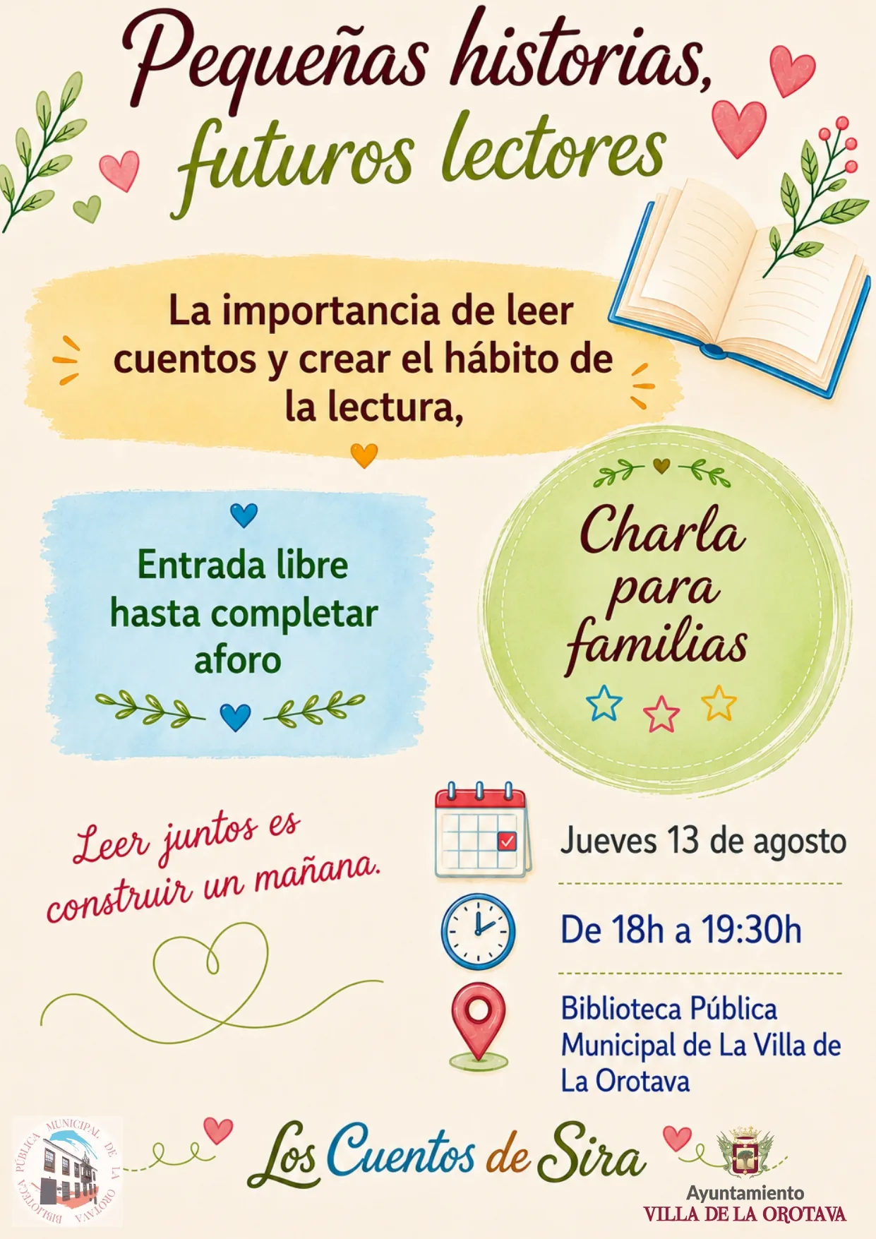 Charla para familias — Talleres y Formación en La Orotava, Tenerife