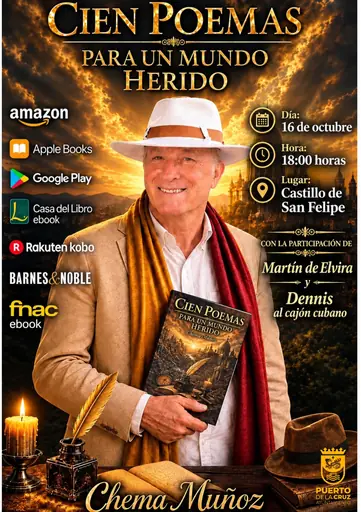 Chema Muñoz Presents His Poetry — Workshops & Training in Puerto de la Cruz, Tenerife