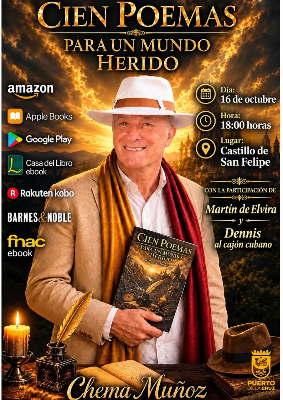 Chema Muñoz Presents His Poetry — Workshops & Training in Puerto de la Cruz, Tenerife