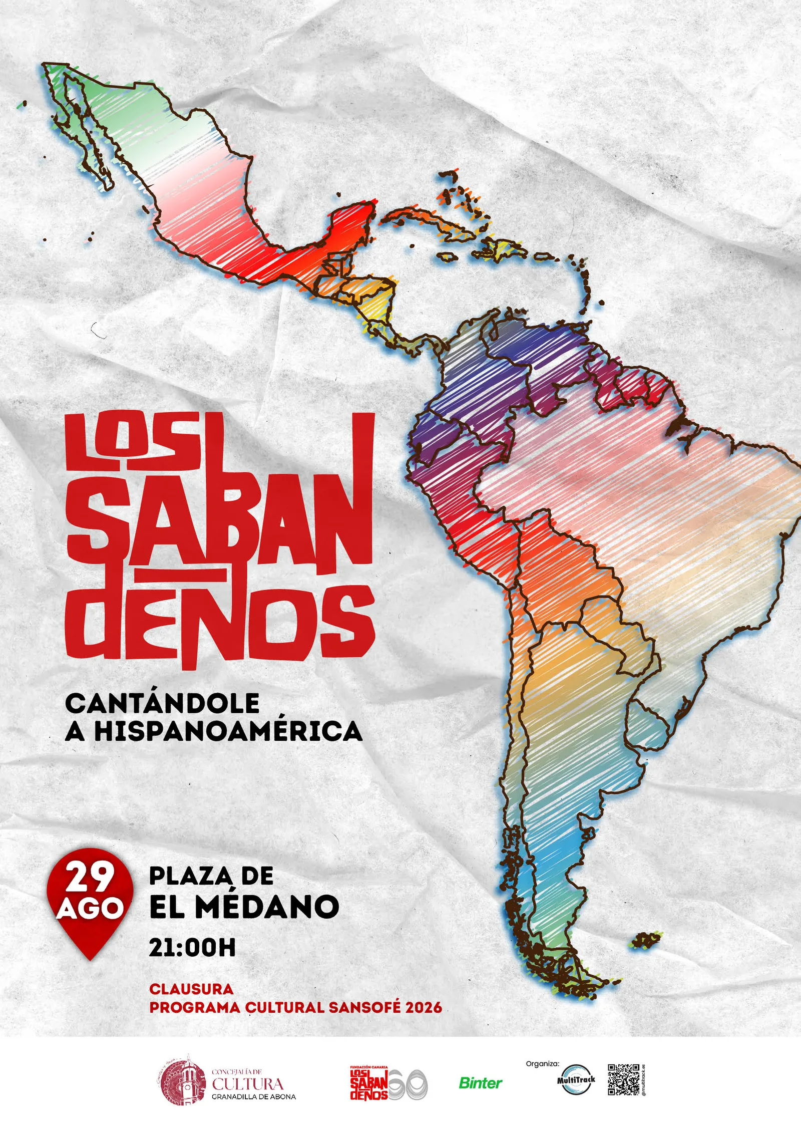 Concierto de Los Sabandeños en Sansofé 2026. Cantándole a Hispanoamérica — Música en Granadilla de Abona, Tenerife