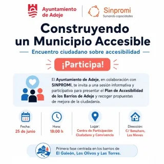 Construyendo un Municipio Accesible: Encuentro ciudadano sobre accesibilidad — Talleres y Formación en Adeje, Tenerife