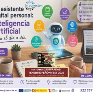 Curso online gratuito «Tu asistente digital personal: La Inteligencia Artificial para el día a día» — Talleres y Formación en Vilaflor de Chasna, Tenerife