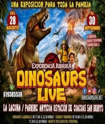 Dinosaurios Live en La Laguna en Tenerife — Infantil y Familiar en San Cristóbal de La Laguna, Tenerife