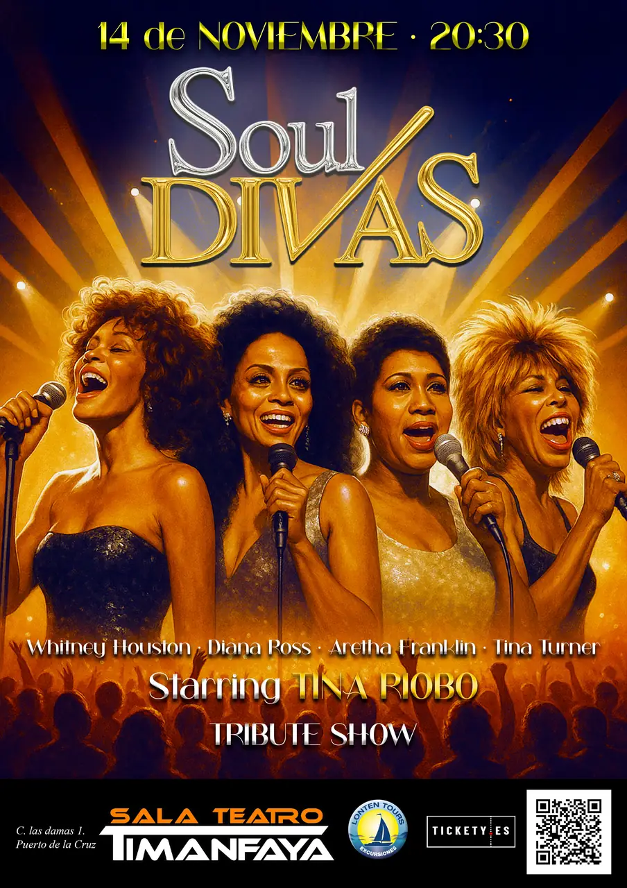 Divas del Soul - Tribute Show (Diana Ross, Tina Turner, Aretha Franklin, Whitney Houston) — Música en Puerto de la Cruz, Tenerife
