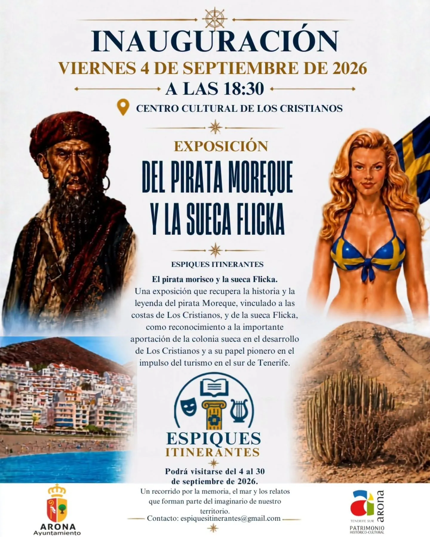 Exposición: Del pirata Moreque y la sueca Flicka Espiques Itinerantes — Exposiciones y Museos en Arona, Tenerife
