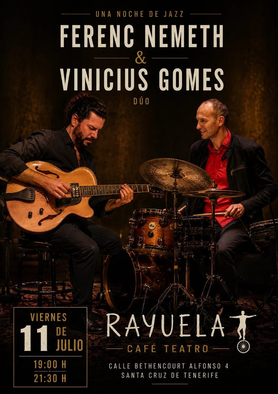 Ferenc Nemeth & Vinicius Gomes Dúo, en el Café Teatro Rayuela — Música en Santa Cruz de Tenerife, Tenerife