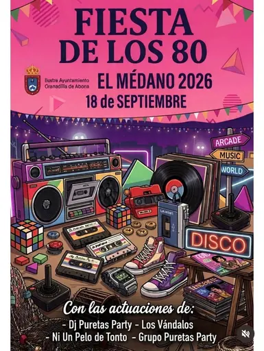 Fiesta de los 80 de El Médano 2026 — Fiestas y Festivales en Granadilla de Abona, Tenerife