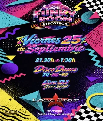 Funky Room Disco Dance 70-80-90 — Fiestas y Festivales en Santa Cruz de Tenerife, Tenerife