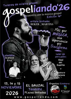 Gospeliando 2026 – XVII Talleres de Música Góspel — Talleres y Formación en El Sauzal, Tenerife