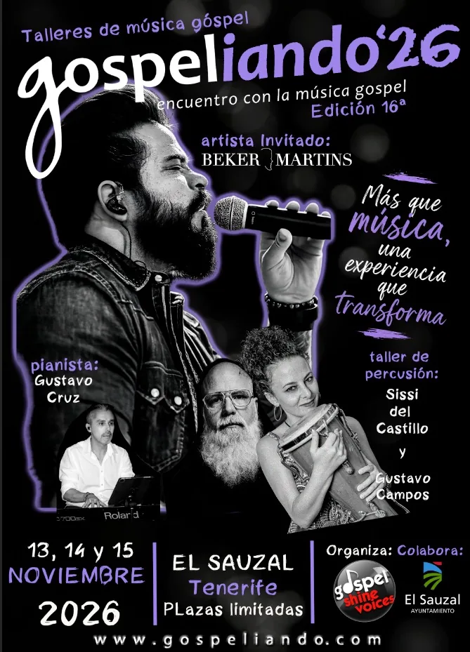 Gospeliando 2026 – 17th Gospel Music Workshops — Workshops & Training in El Sauzal, Tenerife