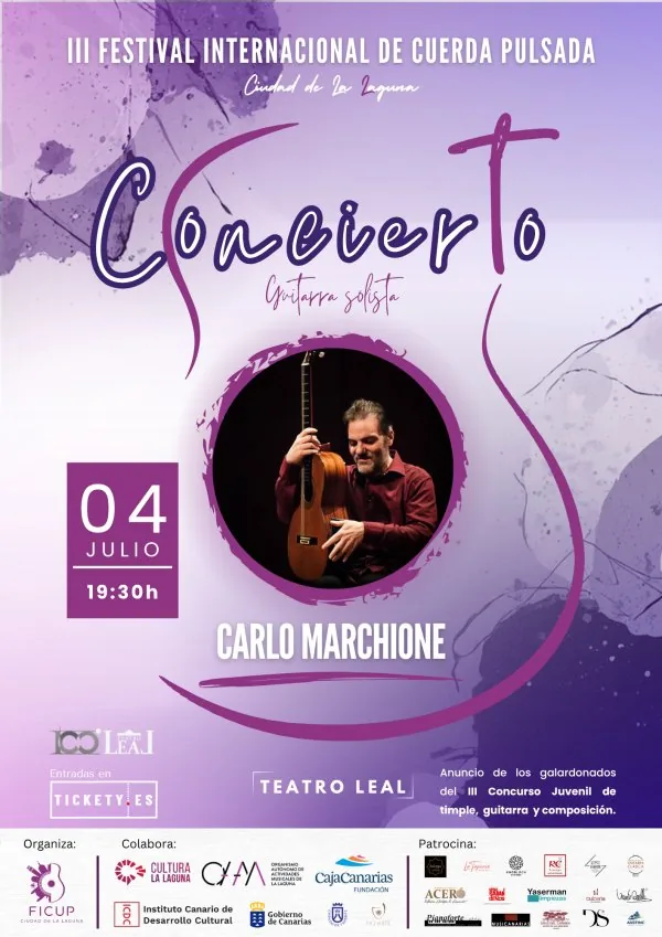 III Festival Internacional de Cuerda Pulsada ciudad de La Laguna – Carlo Marchione — Música en San Cristóbal de La Laguna, Tenerife