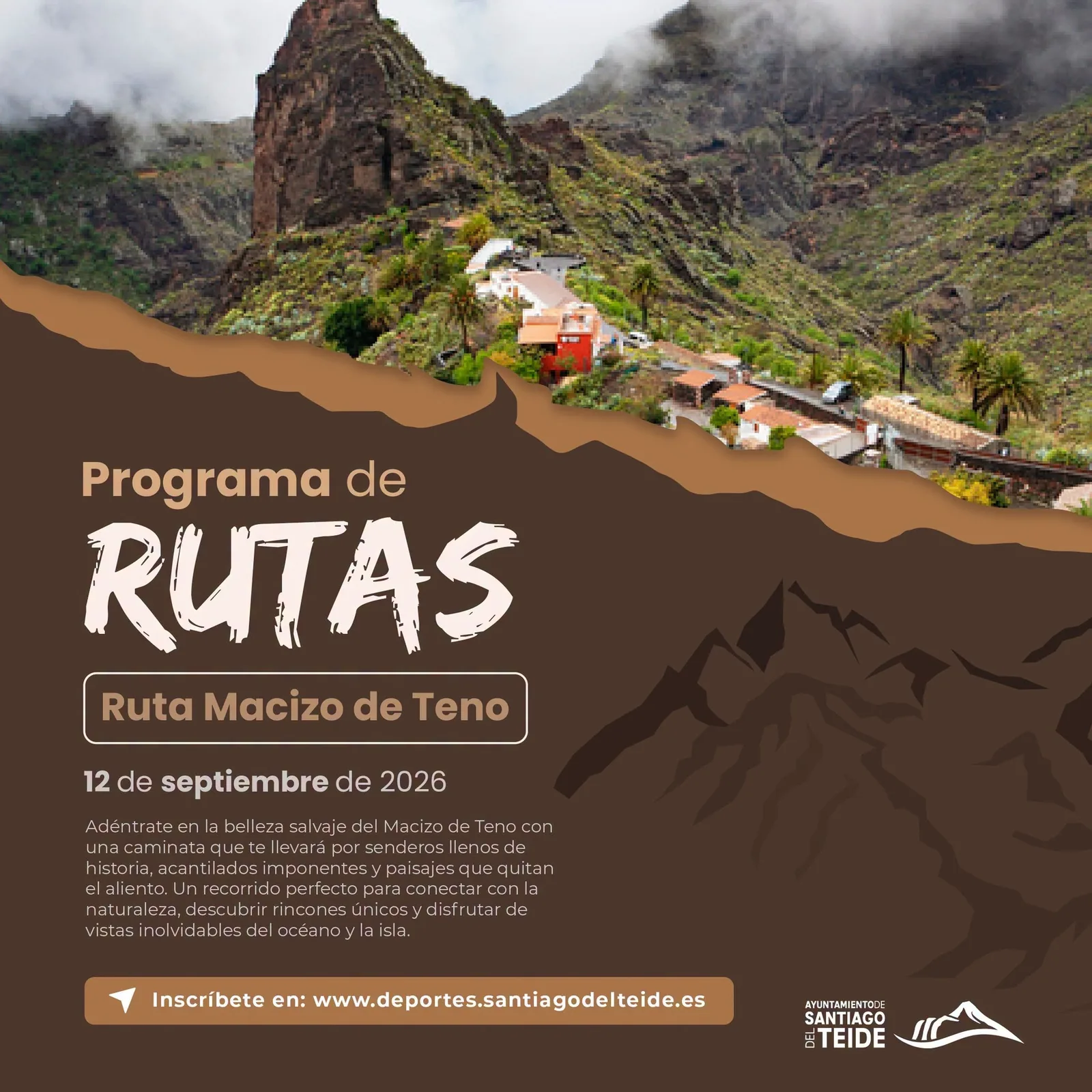 III Ruta del Programa de Senderismo Local - Ruta por el Macizo de Teno — Deportes y Aventura en Santiago del Teide, Tenerife
