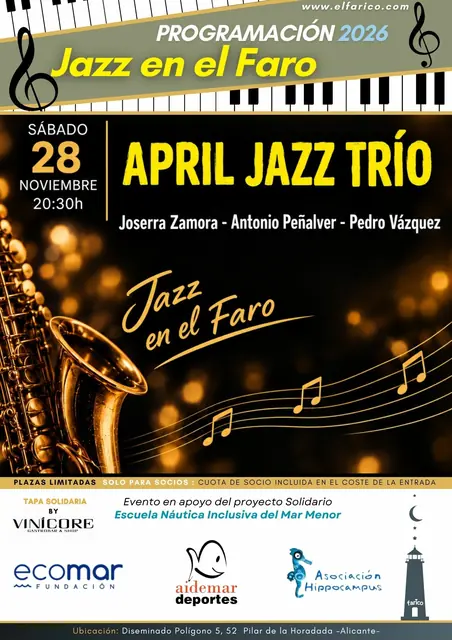 JAZZ AT THE LIGHTHOUSE: APRIL JAZZ TRIO — Music in Arona, Tenerife