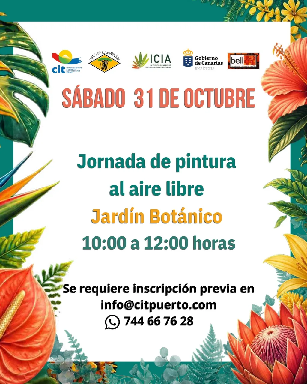 Jornada de pintura al aire libre — Talleres y Formación en Puerto de la Cruz, Tenerife