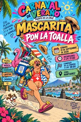 Mascarita, pon la toalla — Fiestas tradicionales / Romerías en Puerto de la Cruz, Tenerife