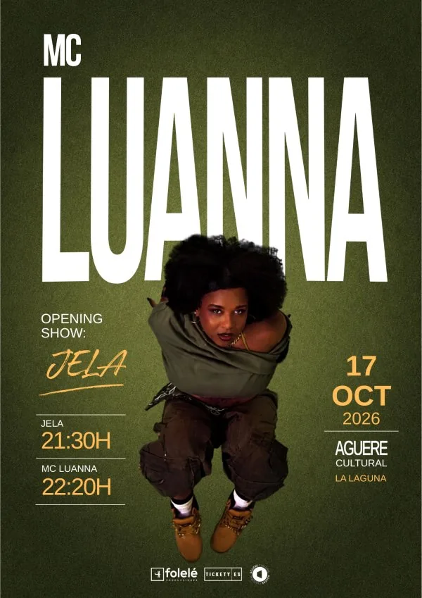 Mc LUANNA + Jela, en Aguere Cultural — Música en San Cristóbal de La Laguna, Tenerife