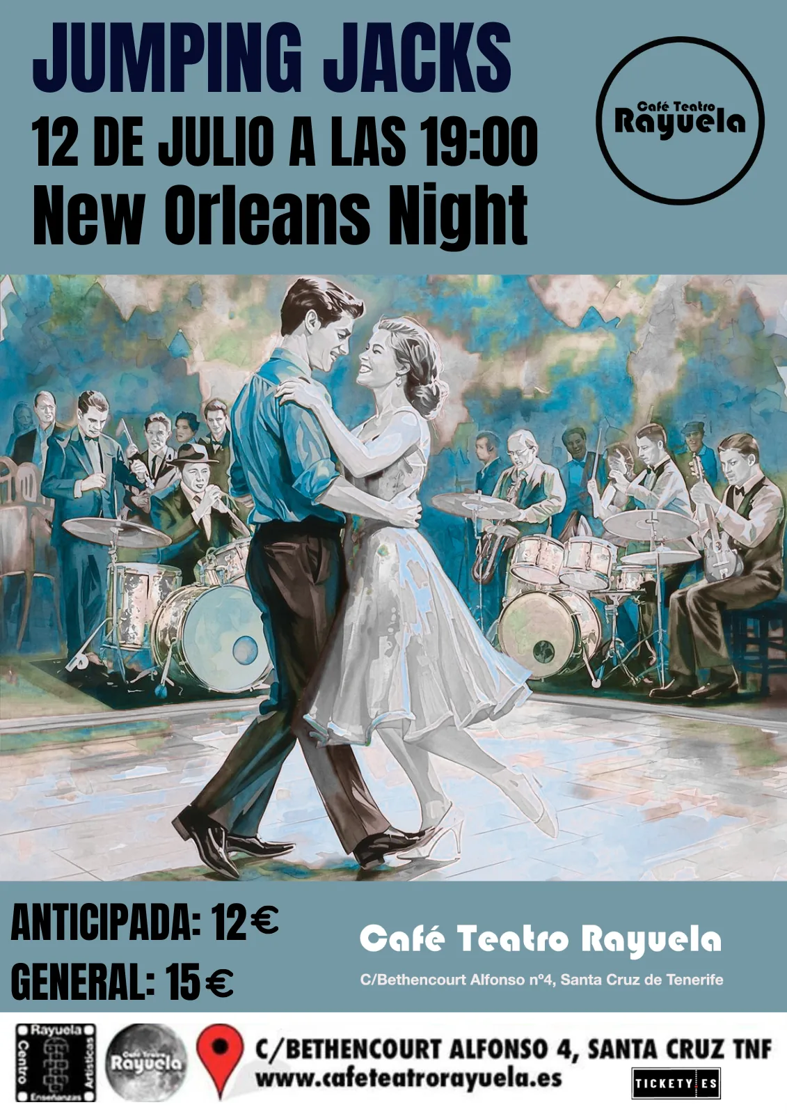 New Orleans Night by Jumping Jacks, en el Café Teatro Rayuela — Música en Santa Cruz de Tenerife, Tenerife