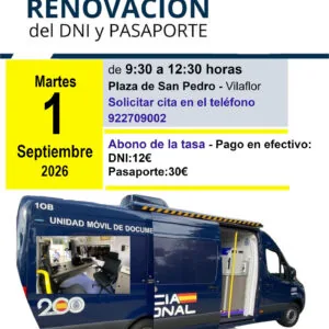 OBTENCIÓN O RENOVACIÓN DE DNI Y PASAPORTE — Talleres y Formación en Vilaflor de Chasna, Tenerife