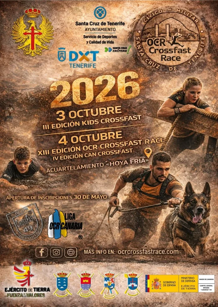 OCR CrossFast Civic-Military Race Santa Cruz de Tenerife 2026 — Sports & Adventure in Santa Cruz de Tenerife, Tenerife