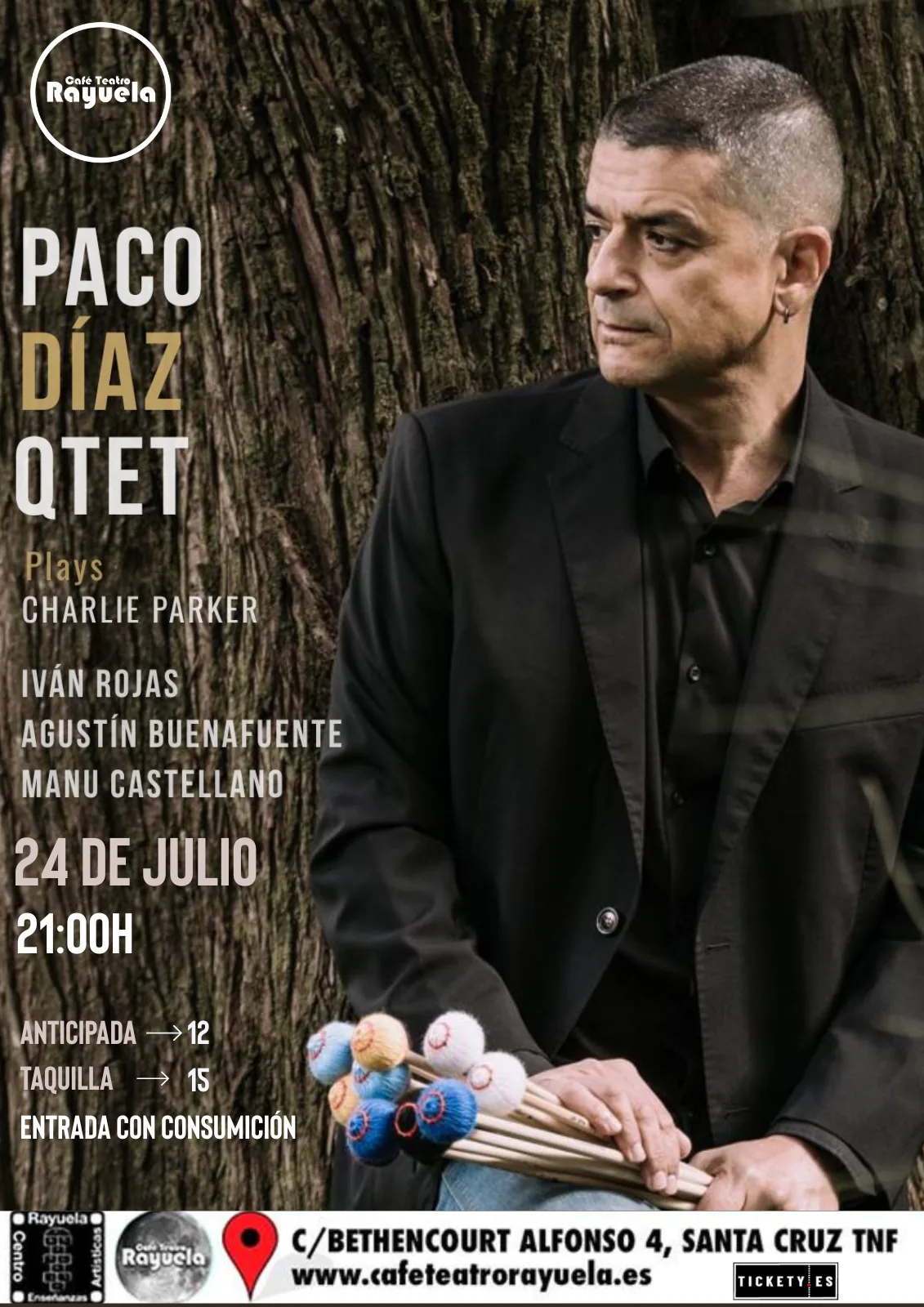 Paco Díaz Quartet, en el Café Teatro Rayuela — Música en Santa Cruz de Tenerife, Tenerife