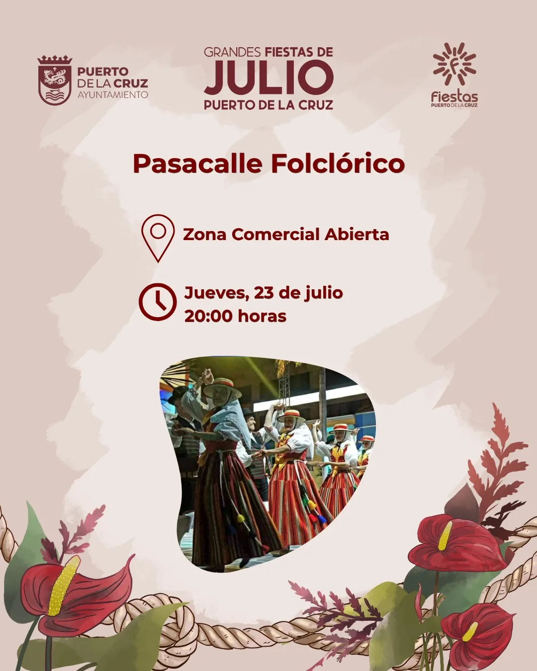Pasacalle Folclórico — Fiestas tradicionales / Romerías en Puerto de la Cruz, Tenerife