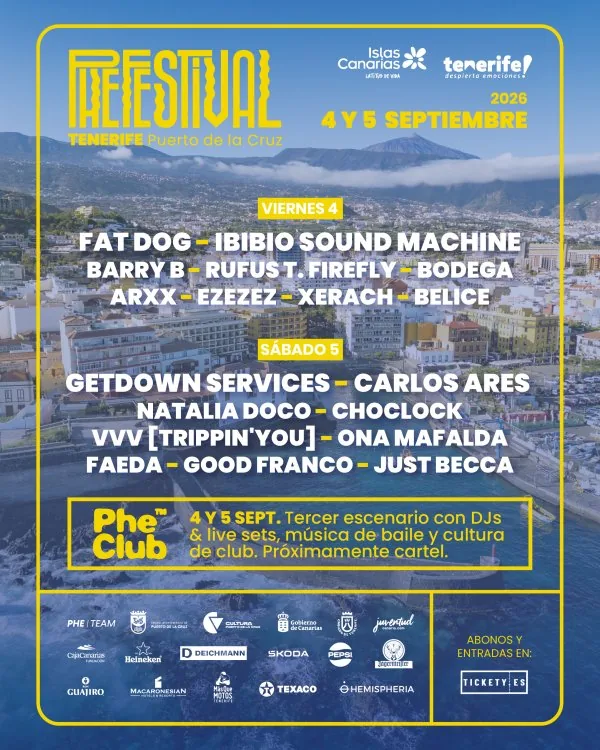 PHE FESTIVAL 2026 — Fiestas y Festivales en Puerto de la Cruz, Tenerife