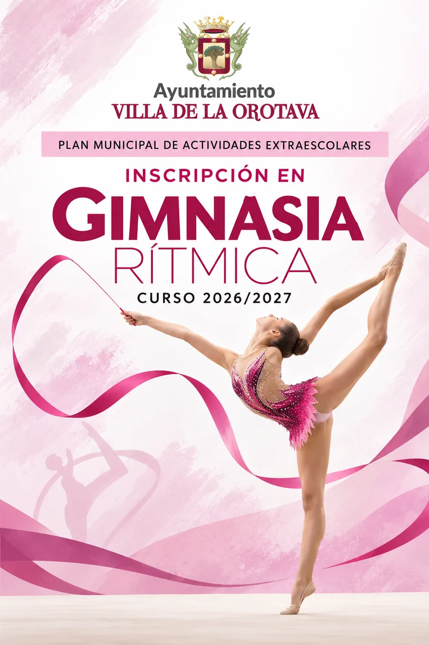 Municipal After-School Activities Programme: Rhythmic Gymnastics Registration (2026/2027 Academic Year) — Workshops & Training in La Orotava, Tenerife