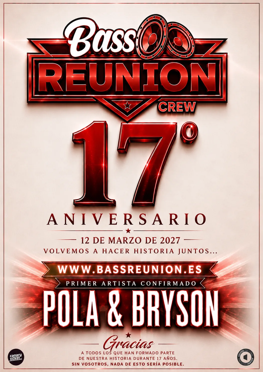 Pola & Bryson 17 Aniv. Bass Reunion Aguere Cultural — Fiestas y Festivales en Santa Cruz de Tenerife, Tenerife