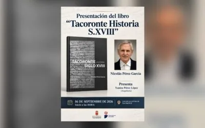 Presentation of the book «Tacoronte Historia Siglo XVIII» by Nicolás Pérez García — Workshops & Training in Tacoronte, Tenerife