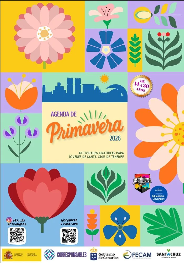 Programación de actividades primavera 2026 Distrito Joven — Talleres y Formación en Santa Cruz de Tenerife, Tenerife