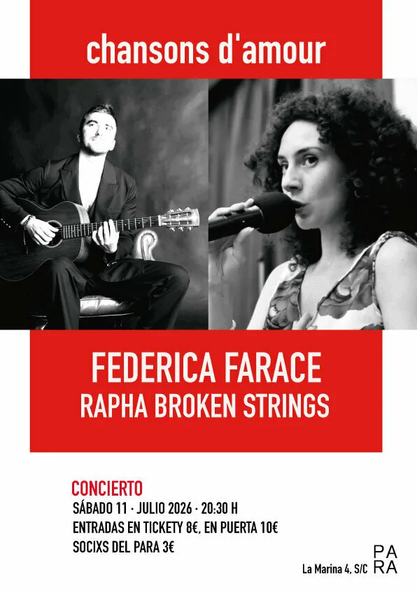 Rapha Broken Strings y Federica Farace · Chansons D'Amour — Música en Santa Cruz de Tenerife, Tenerife