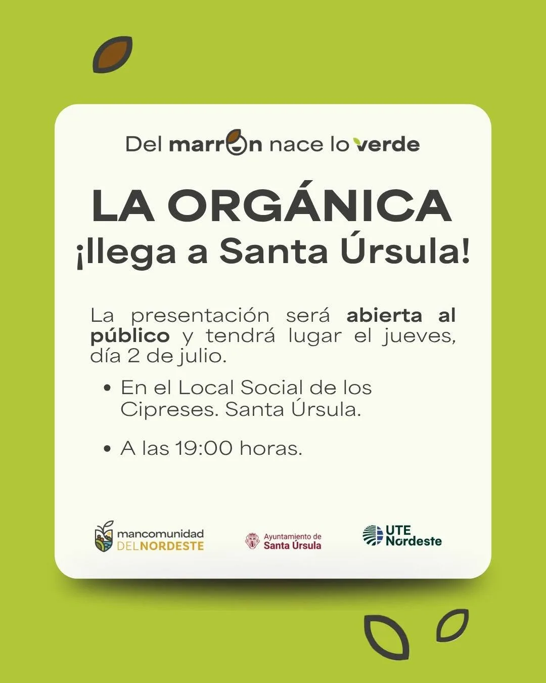 Santa Úrsula ORGÁNICA — Talleres y Formación en Santa Úrsula, Tenerife
