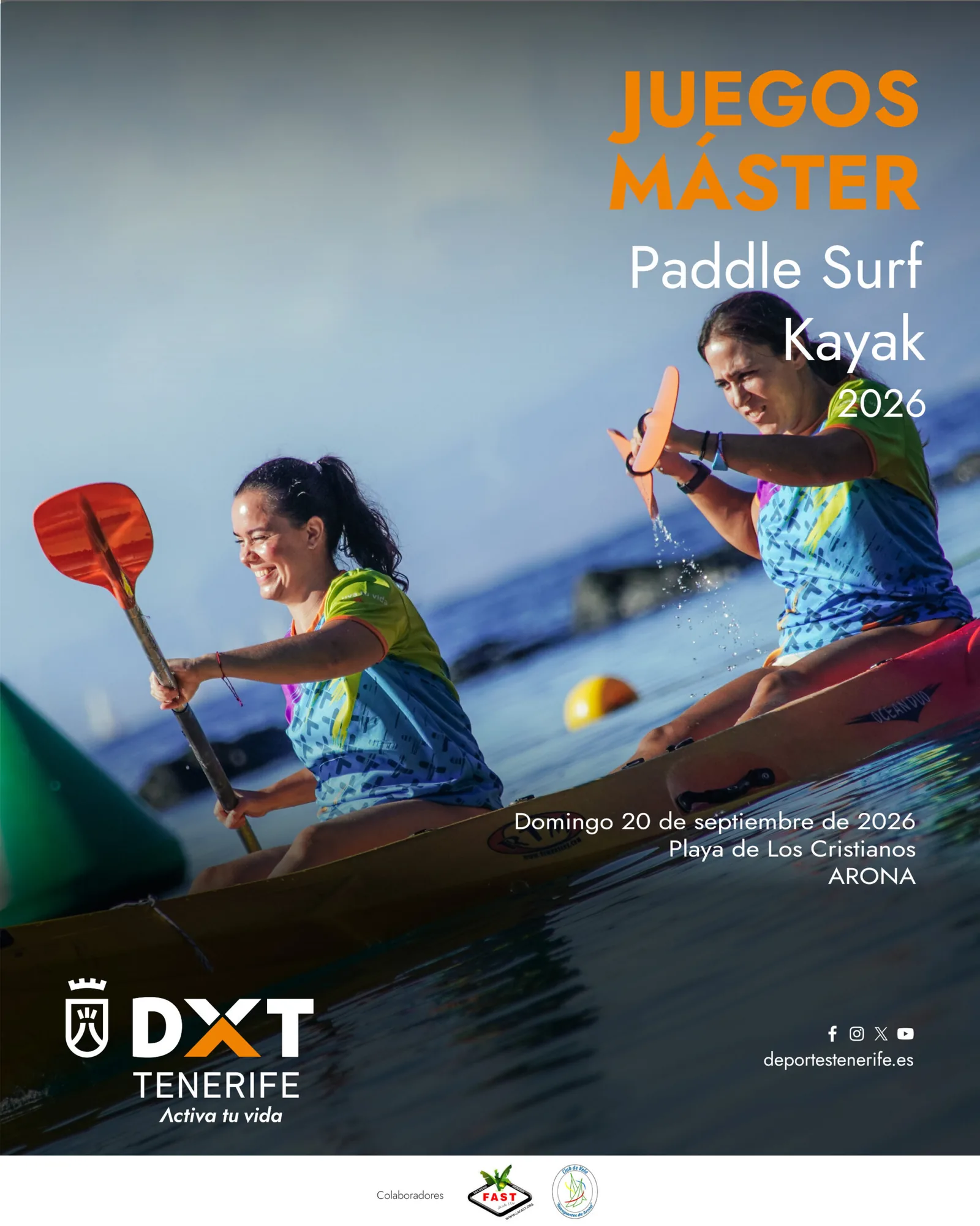 Second Paddle Surfing and Kayaking Session of the IX Master Games — Sports & Adventure in Arona, Tenerife