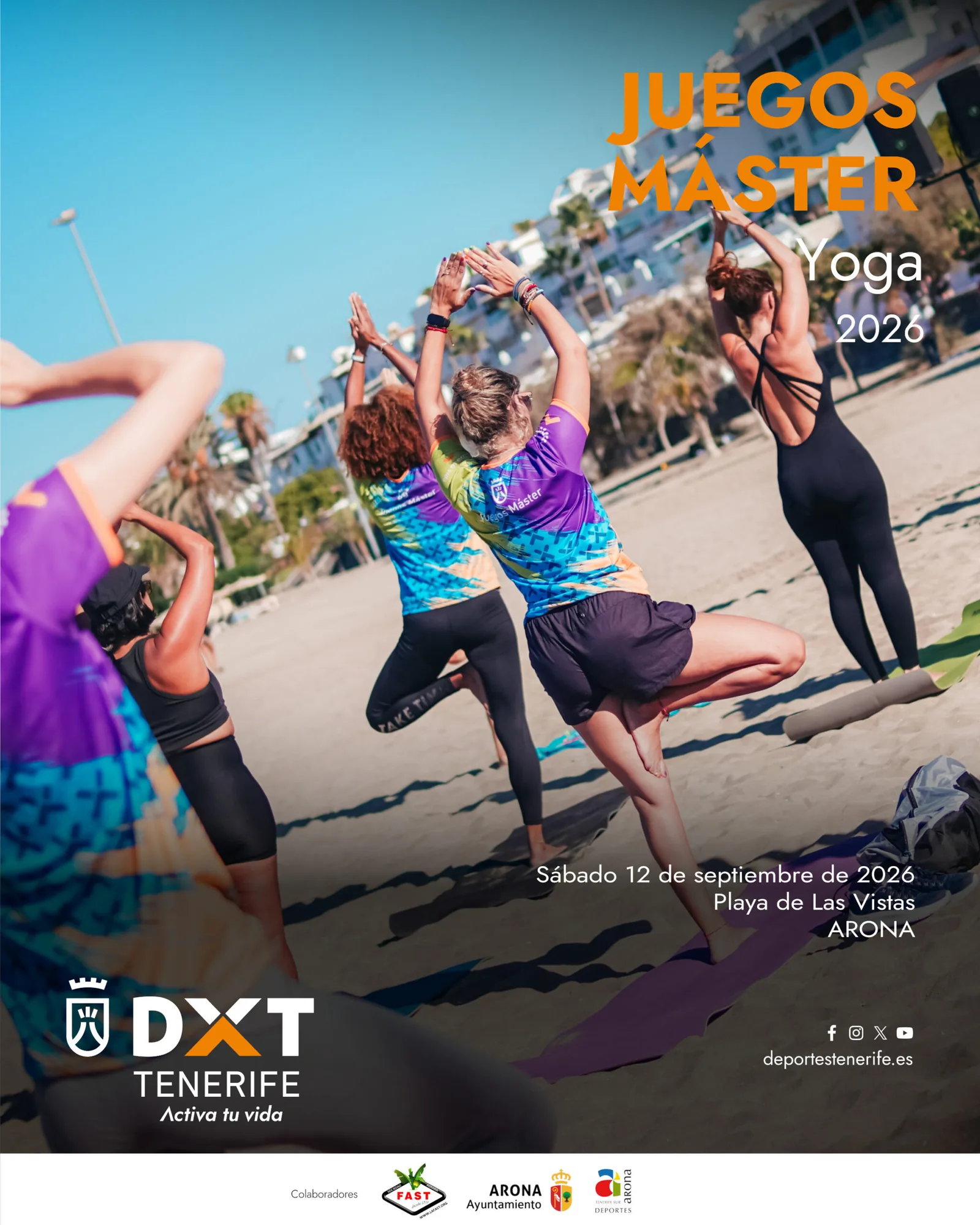 Segunda jornada de Yoga de los IX Juegos Máster — Deportes y Aventura en Arona, Tenerife