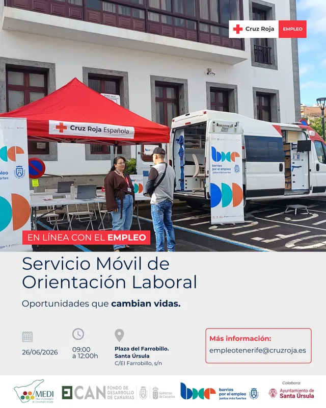 Servicio Móvil de Orientación Laboral de Cruz Roja — Talleres y Formación en Santa Úrsula, Tenerife