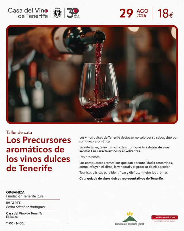 Taller de cata Precursores aromáticos de los vinos dulces de Tenerife — Gastronomía en El Sauzal, Tenerife