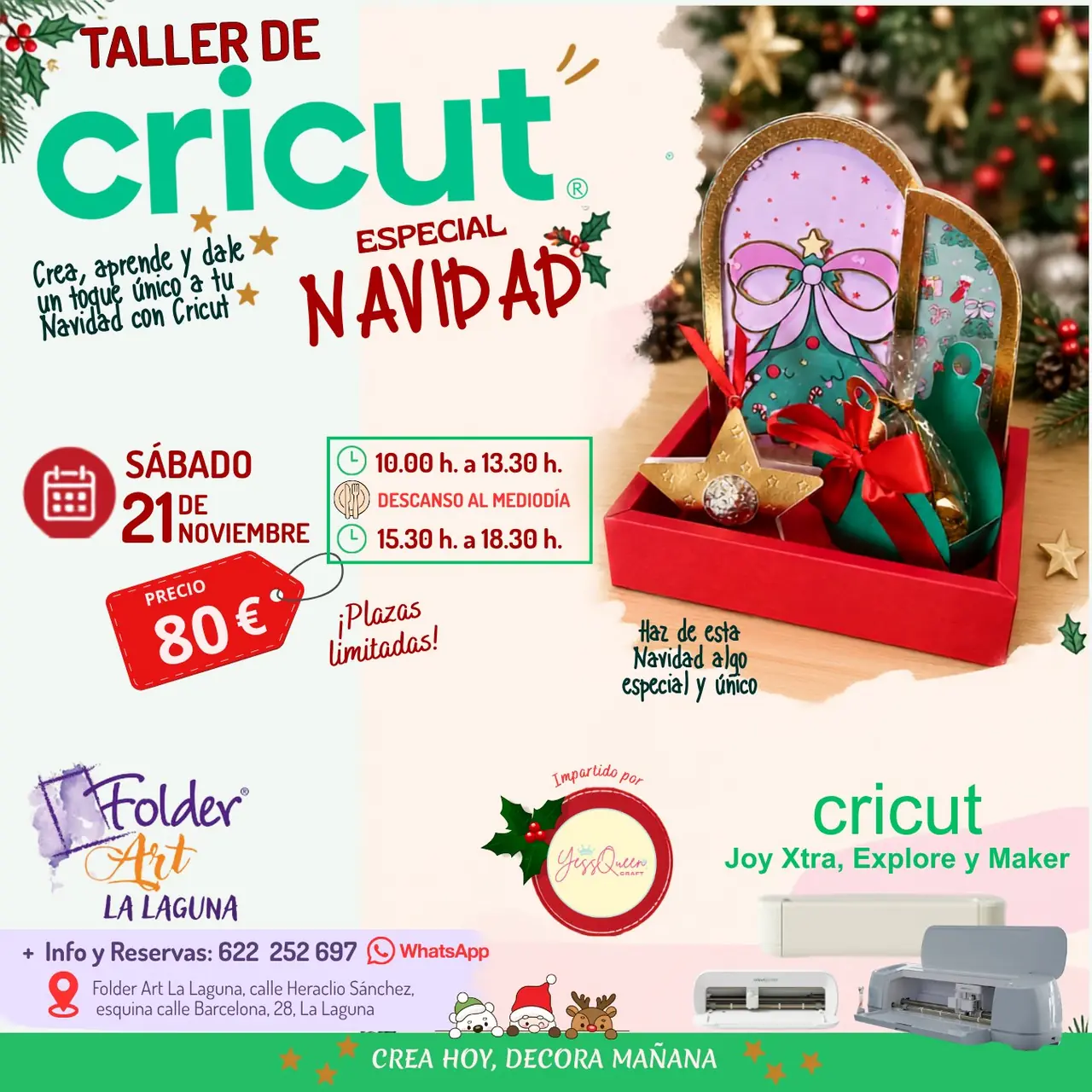 Taller de Cricut Especial Navidad — Talleres y Formación en San Cristóbal de La Laguna, Tenerife