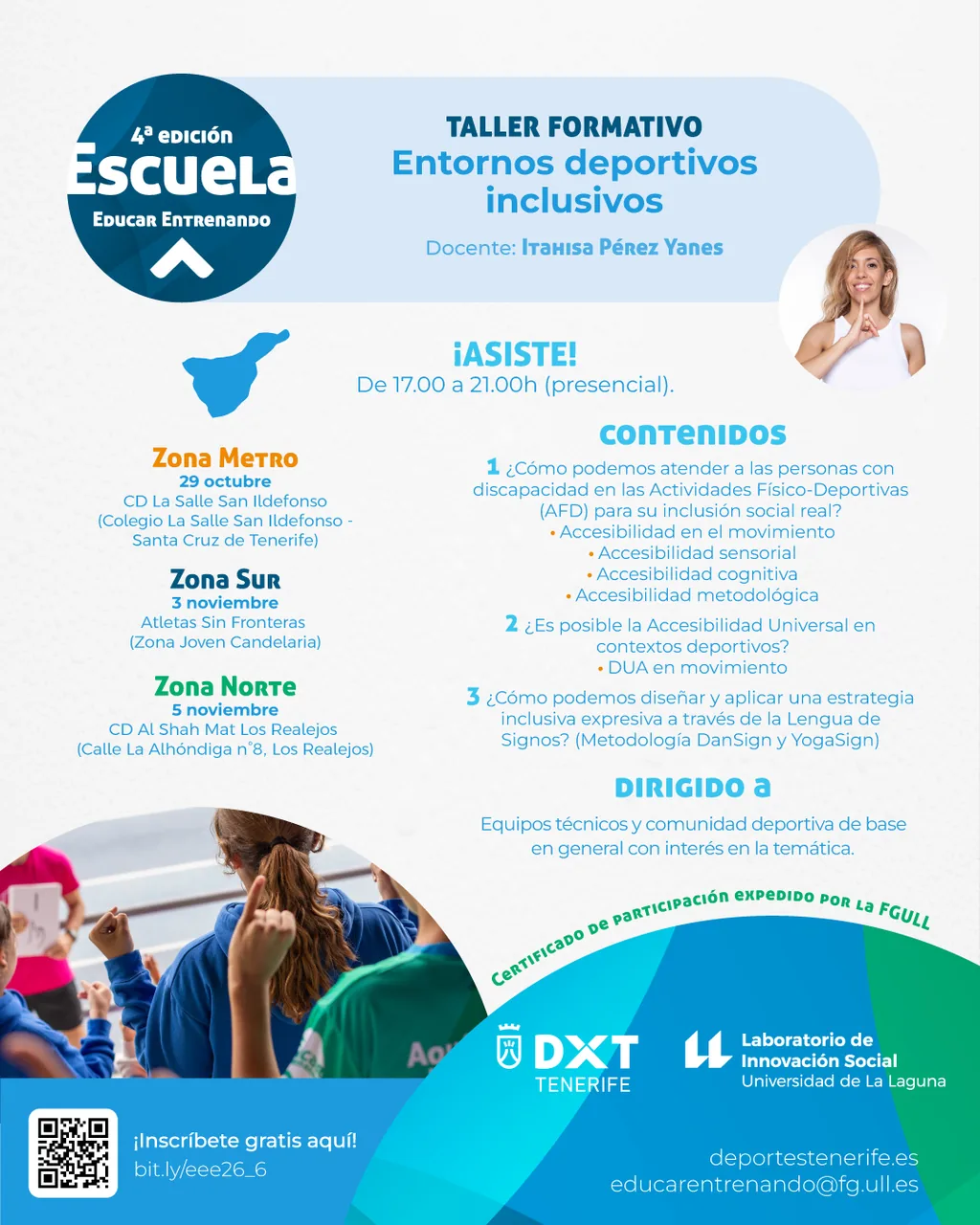 Taller formativo ‘Entornos Deportivos Inclusivos’ — Talleres y Formación en Santa Cruz de Tenerife, Tenerife