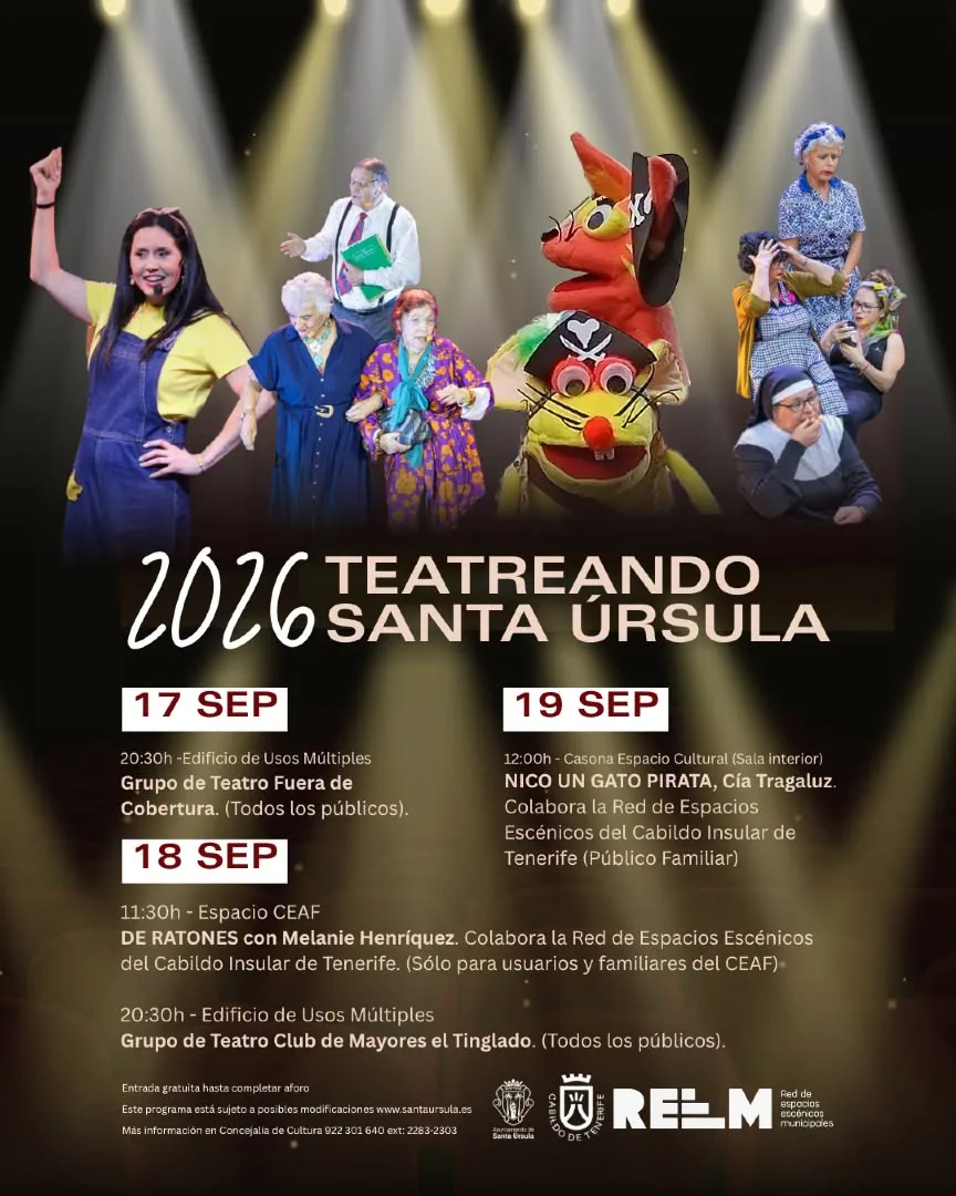 Teatreando 2026 — Theatre & Dance in Santa Úrsula, Tenerife