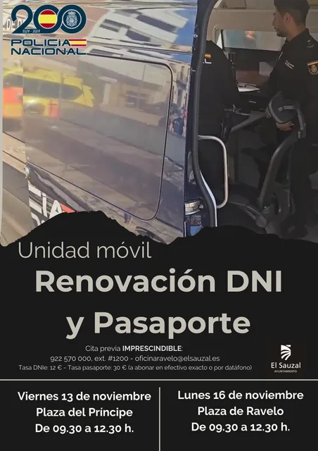 Mobile Unit for DNIe and Passport Renewal in El Sauzal — Workshops & Training in El Sauzal, Tenerife