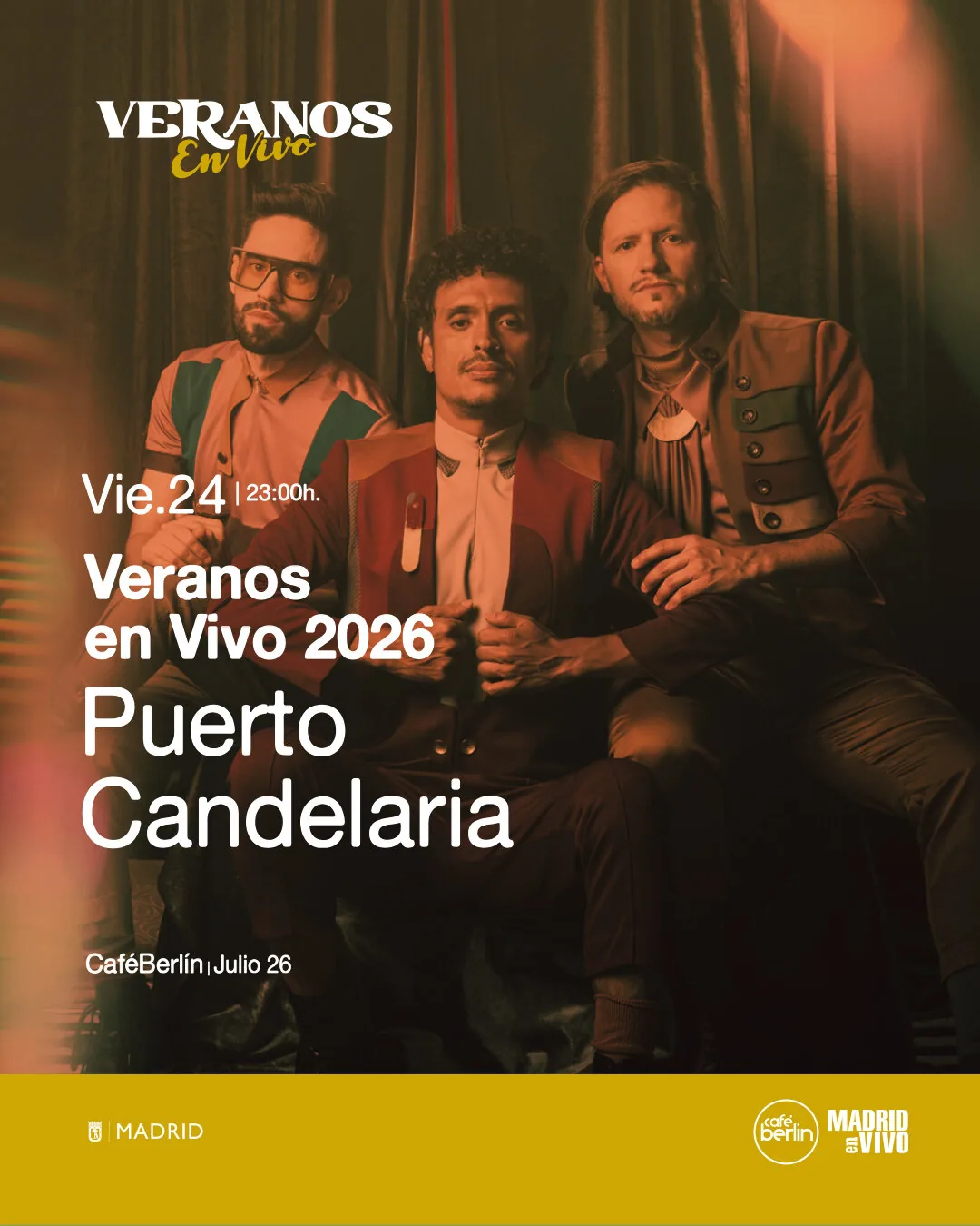 Veranos en Vivo 2026: Puerto Candelaria. Ventura Tour 2026 — Música en Candelaria, Tenerife