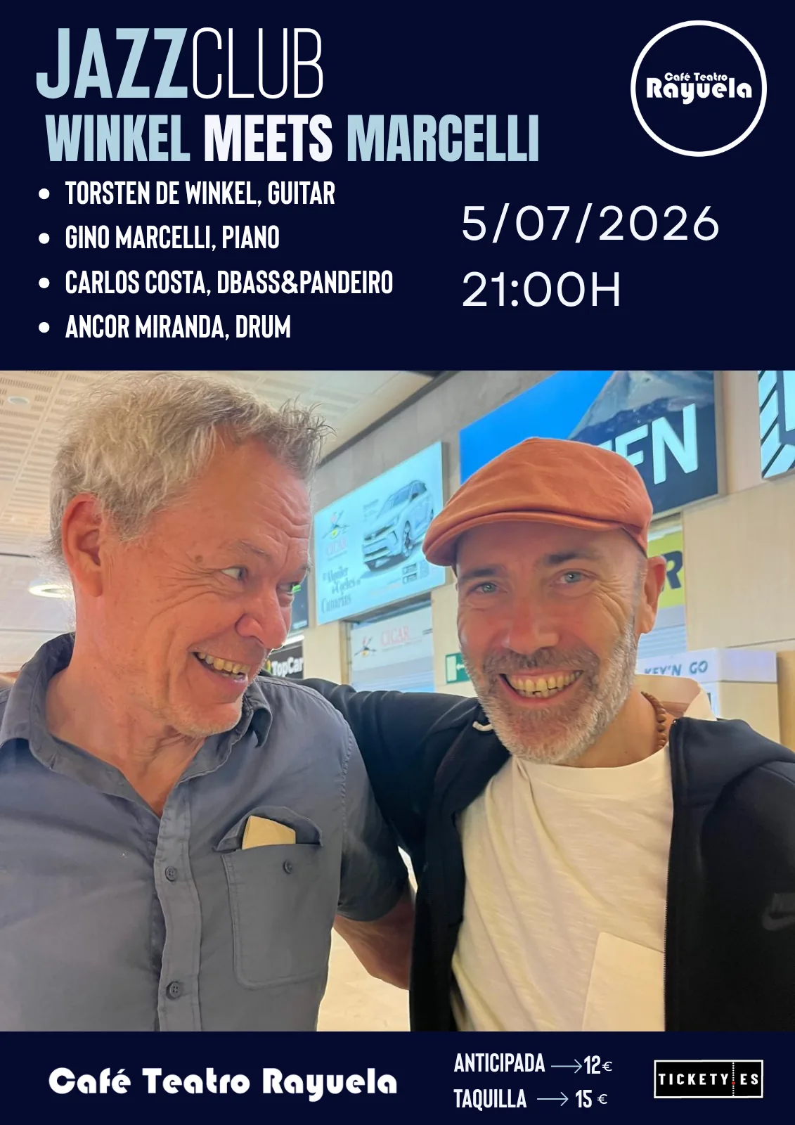Winkel meets Marcelli, en el Café Teatro Rayuela — Música en Santa Cruz de Tenerife, Tenerife