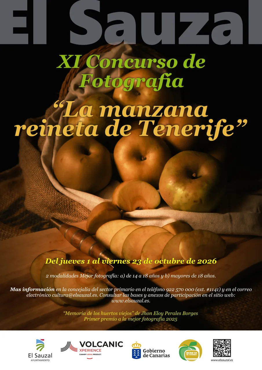 XI Concurso de Fotografía La Manzana Reineta de Tenerife 2026 — Talleres y Formación en El Sauzal, Tenerife