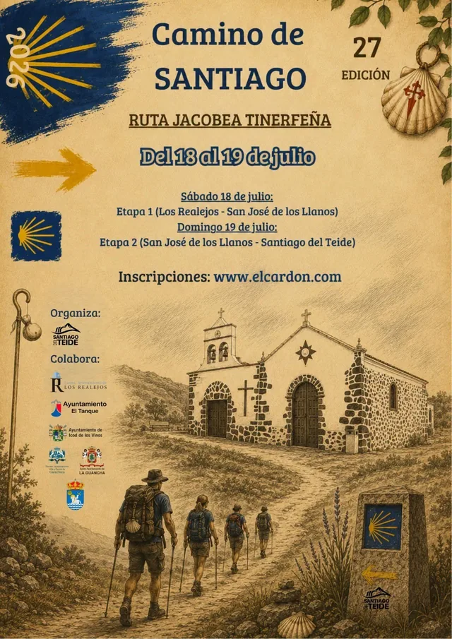 XXVII Edición del Camino de Santiago, Ruta Jacobea Tinerfeña 2026 — Deportes y Aventura en Los Realejos, Tenerife